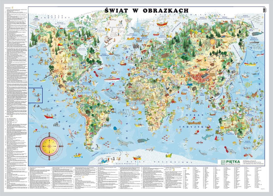Świat w obrazkach. Mapa dla dzieci do wpinania