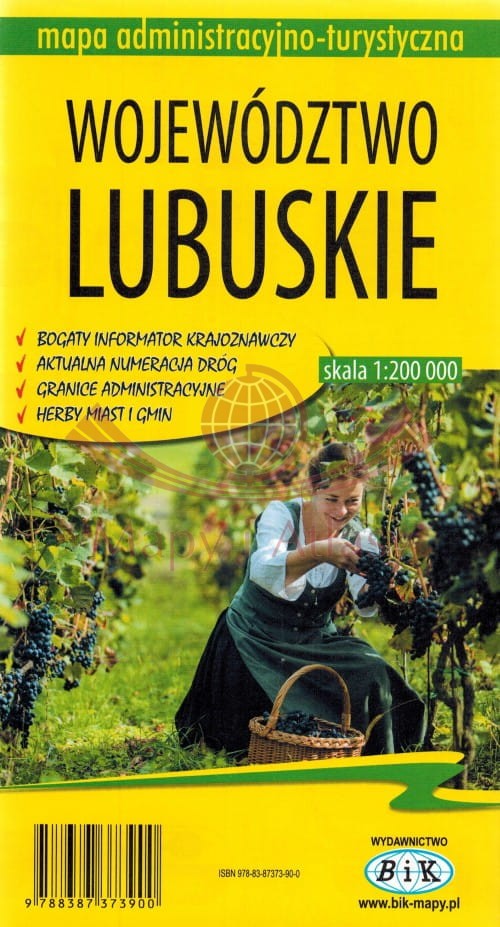 Województwo lubuskie 1:200 000. Mapa administracyjno-turystyczna. BiK