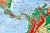 Ameryka Południowa 1:8 150 000. Dwustronna mapa ścienna. Polityczna i fizyczna. Strona fizyczna - fragment 2