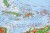 Ameryka Północna 1:9 000 000. Dwustronna mapa ścienna. Polityczna i fizyczna. Strona fizyczna - fragment 6