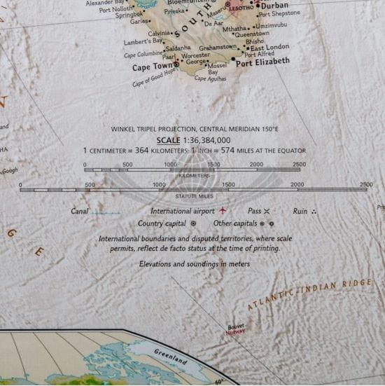 Świat 1:36 384 000. Mapa polityczna Pacific Centered, ekskluzywna. Wersja do wpinania. Wydawnictwo: National Geographic. Fragment 8