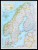 Skandynawia 1:2 763 000. Mapa w ramie drewnianej. Wydawnictwo: National Geographic