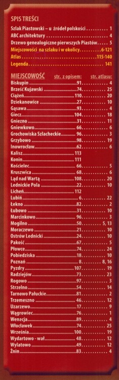 Szlak Piastowski. Przewodnik wydawnictwa Galileos. Spis treści
