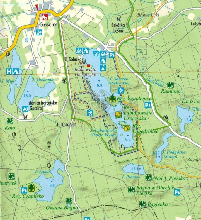 Puszcza Notecka 1:60 000. Mapa turystyczna. Fragment 3