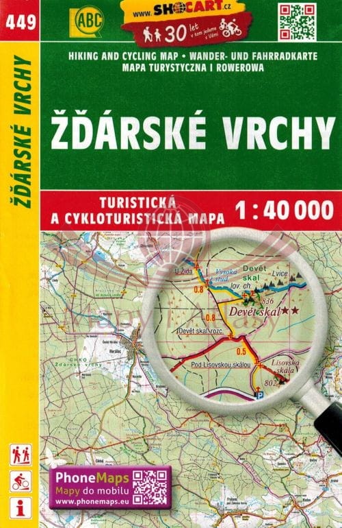 Góry Zdziarskie / Zdarske Vrchy. Mapa turystyczna 449. Shocart