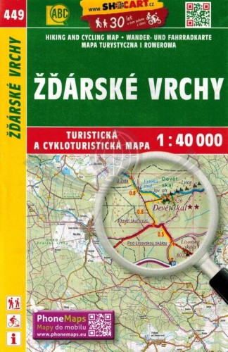 Góry Zdziarskie / Zdarske Vrchy. Mapa turystyczna 449 wydawnictwa Shocart. Okładka