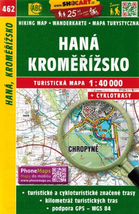 Hana, okolice Kromieryża / Hana, Kromerizsko. Mapa turystyczna 462 wydawnictwa Shocart. Okładka