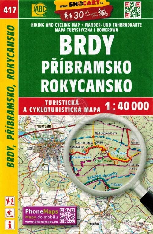 Okolice Przybramu / Brdy, Pribramsko, Rokycansko. Mapa turystyczna 417. Shocart