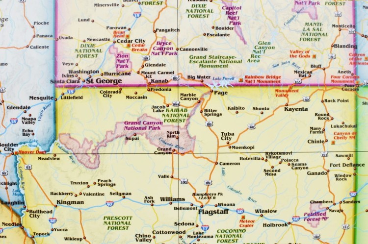 Stany Zjednoczone / USA. Mapa ścienna polityczna. Fragment 4