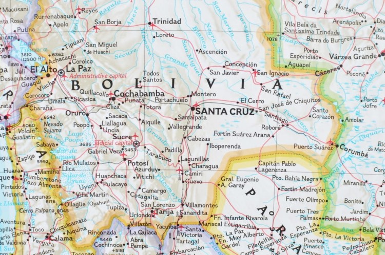 Ameryka Południowa 1:7 105 000. Mapa ścienna polityczna wydawnictwa National Geographic. Fragment 1