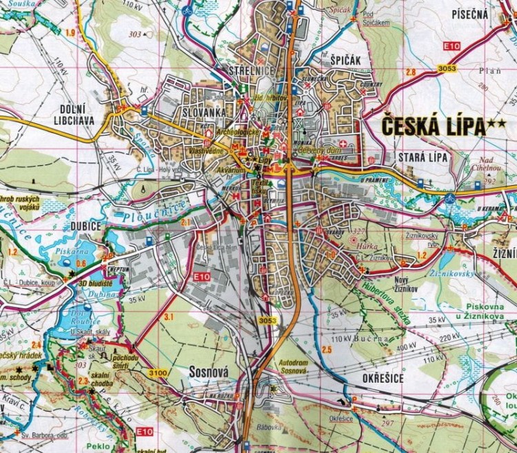 Góry Łużyckie / Luzicke Hory. Mapa turystyczna 404 wydawnictwa Shocart. Fragment 1