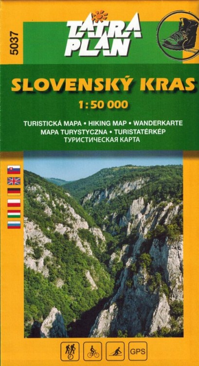 Słowacki Kras 1:50 000. Mapa turystyczna 5037 wydawnictwa Tatra Plan. Okładka