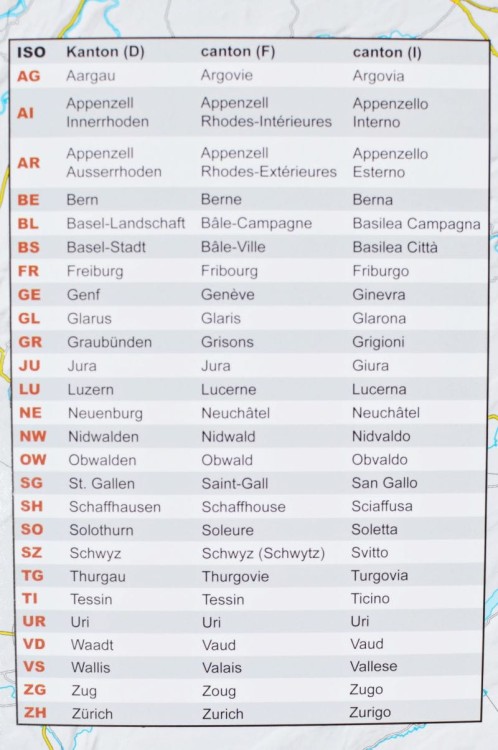 Szwajcaria 1:400 000. Mapa ścienna kodowo-drogowa w wersji magnetycznej. Fragment 6