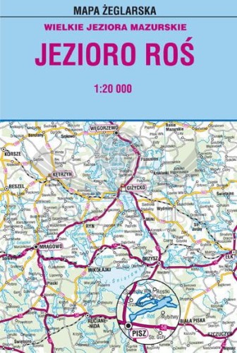 Jezioro Roś 1:20 000. Laminowana mapa żeglarska. Zasięg