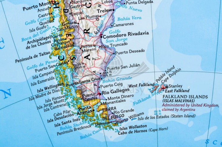 Ameryka Północna i Południowa 1:19 100 000. Mapa polityczna w wersji do wpinania. Wydawnictwo: National Geographic. Fragment 9