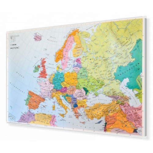 Europa 1:4 500 000. Mapa polityczna. Rama alu SLIM. Wydawnictwo: Stiefel