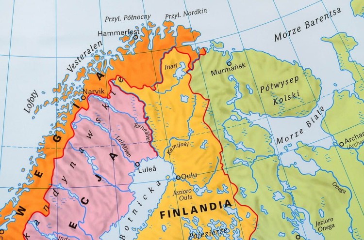 Europa 1:4 500 000. Mapa polityczna w wersji do wpinania. Rama alu SLIM. Wydawnictwo: Stiefel. Fragment 2