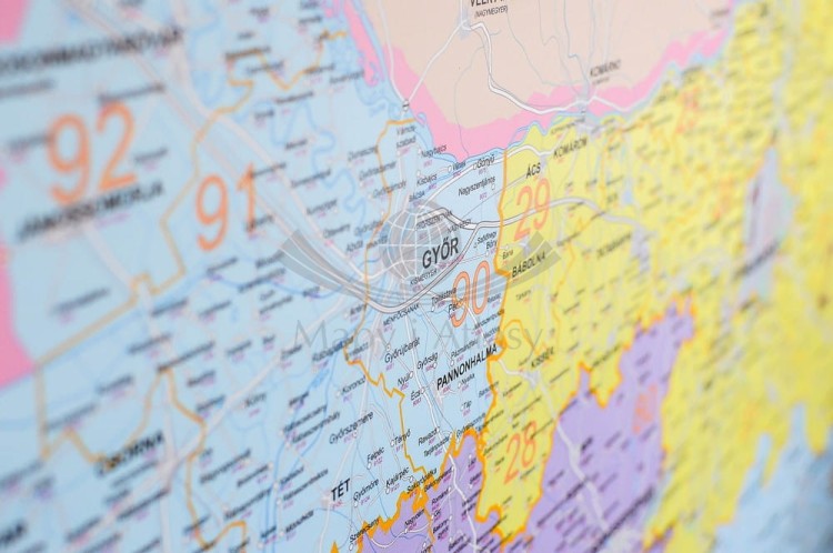 Węgry 1:400 000. Mapa kodowa. Rama alu SLIM. Wydawnictwo: Stiefel. Fragment 5