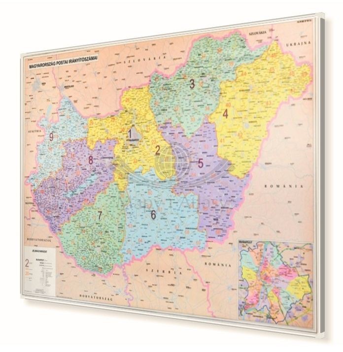 Węgry 1:400 000. Mapa kodowa. Rama alu SLIM. Wydawnictwo: Stiefel