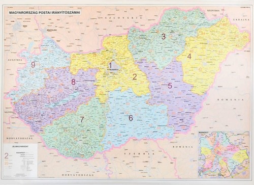 Węgry 1:400 000. Mapa kodowa. Rama alu SLIM. Wydawnictwo: Stiefel