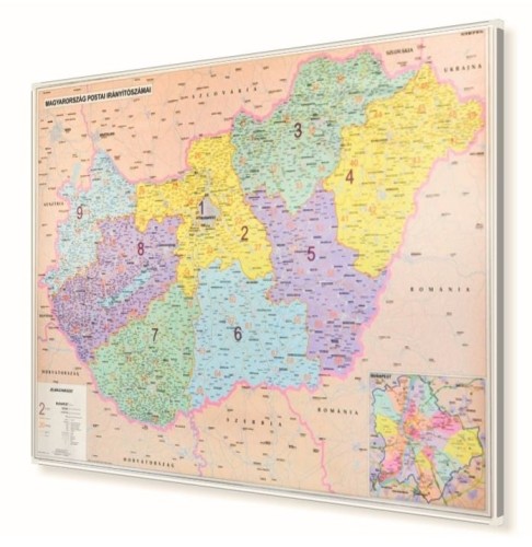 Węgry 1:400 000. Mapa kodowa w wersji do wpinania. Rama alu SLIM. Wydawnictwo: Stiefel