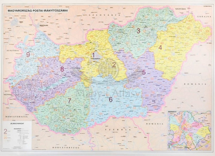 Węgry 1:400 000. Mapa kodowa w wersji magnetycznej. Rama alu SLIM. Wydawnictwo: Stiefel