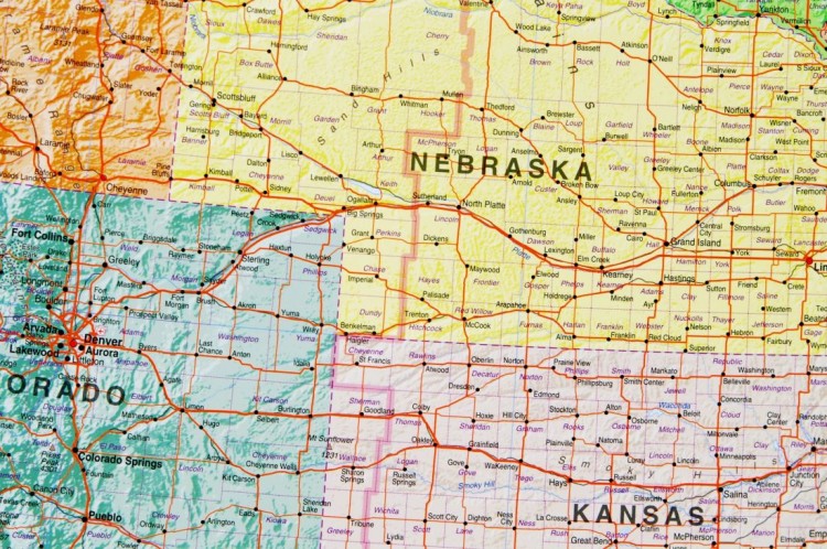 Stany Zjednoczone / USA 1:3 500 000. Mapa polityczna w wersji magnetycznej. Rama alu SLIM. Fragment 1