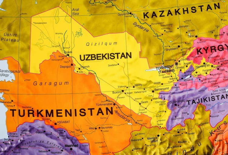 Bliski Wschód. Mapa polityczna w wersji do wpinania. Rama alu SLIM. Fragment 5