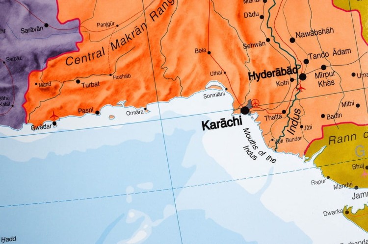 Bliski Wschód. Mapa polityczna w wersji do wpinania. Rama alu SLIM. Fragment 7
