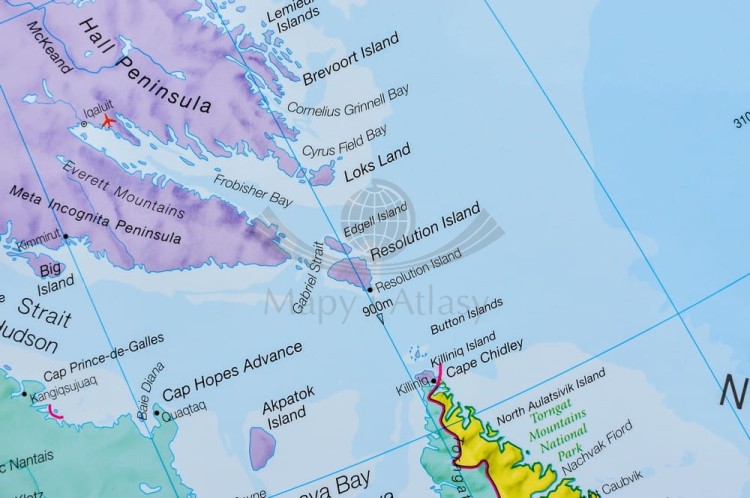 Kanada 1:4 850 000. Mapa ścienna polityczna. Rama alu SLIM. Fragment 4