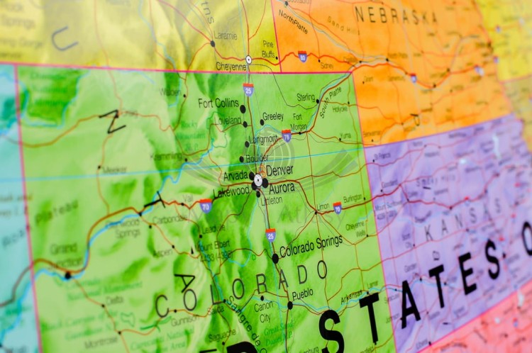 Stany Zjednoczone / USA 1:4 250 000. Mapa polityczna w wersji do wpinania. Rama alu SLIM. Fragment 9