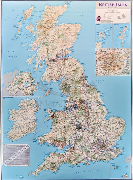 Wielka Brytania. Mapa drogowa w wersji magnetycznej. Rama alu SLIM