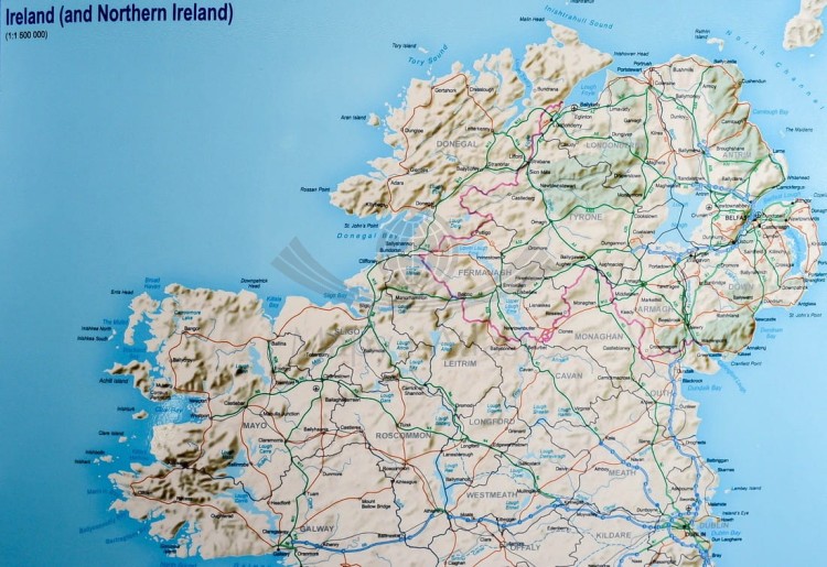 Wielka Brytania. Mapa drogowa w wersji magnetycznej. Rama alu SLIM. Fragment 5