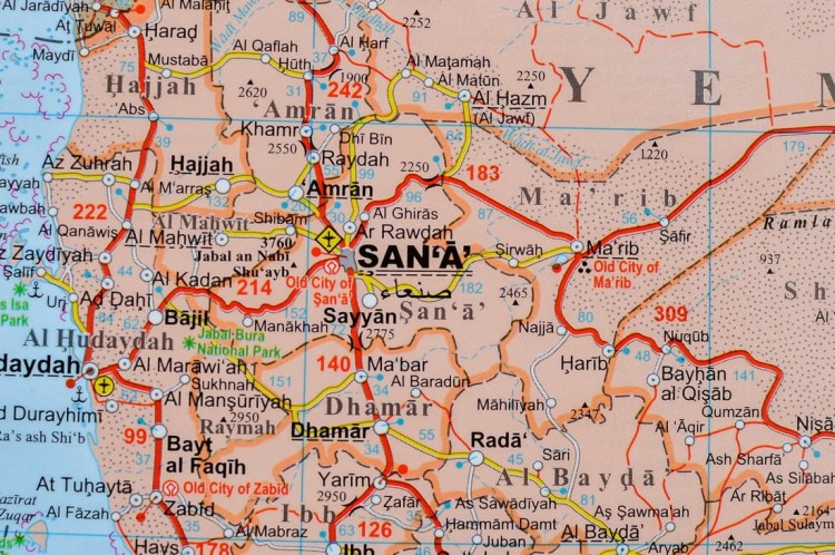 Bliski Wschód 1:4 000 000. Mapa polityczno-drogowa w wersji magnetycznej. Rama alu SLIM. Fragment 5