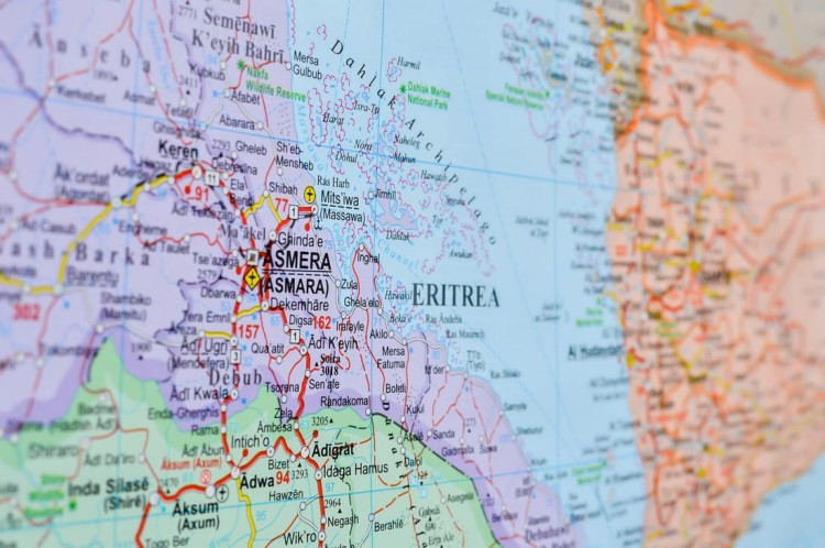 Bliski Wschód 1:4 000 000. Mapa polityczno-drogowa w wersji magnetycznej. Rama alu SLIM. Fragment 6