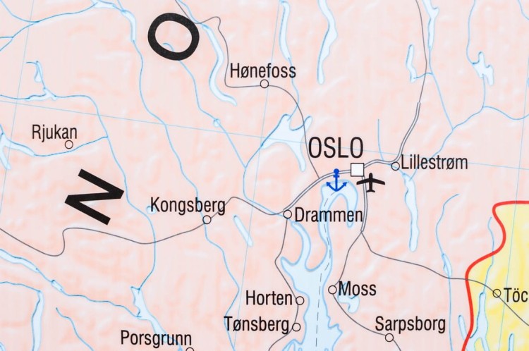 Kraje basenu Morza Bałtyckiego. Mapa polityczna. Rama alu SLIM. Fragment 1