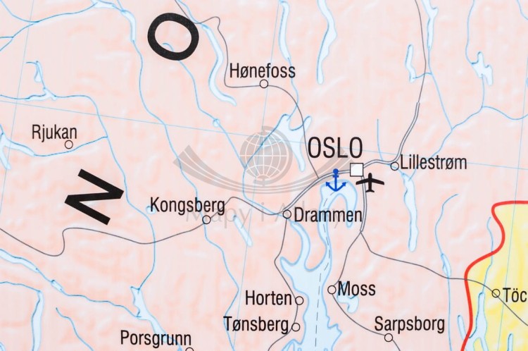 Kraje basenu Morza Bałtyckiego. Mapa polityczna w wersji magnetycznej. Rama alu SLIM. Fragment 1