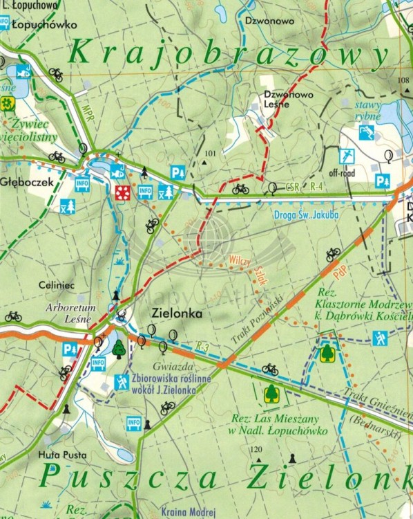 Poznań i okolice 1:50 000. Pierścień dookoła Poznania. Mapa turystyczna. wydawnictwa TopMapa. Fragment 1