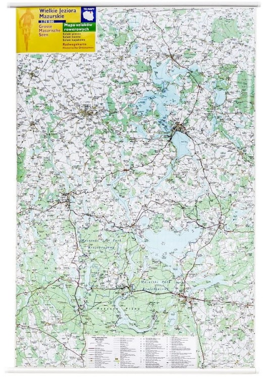 Mazury / Wielkie Jeziora Mazurskie. Mapa ścienna