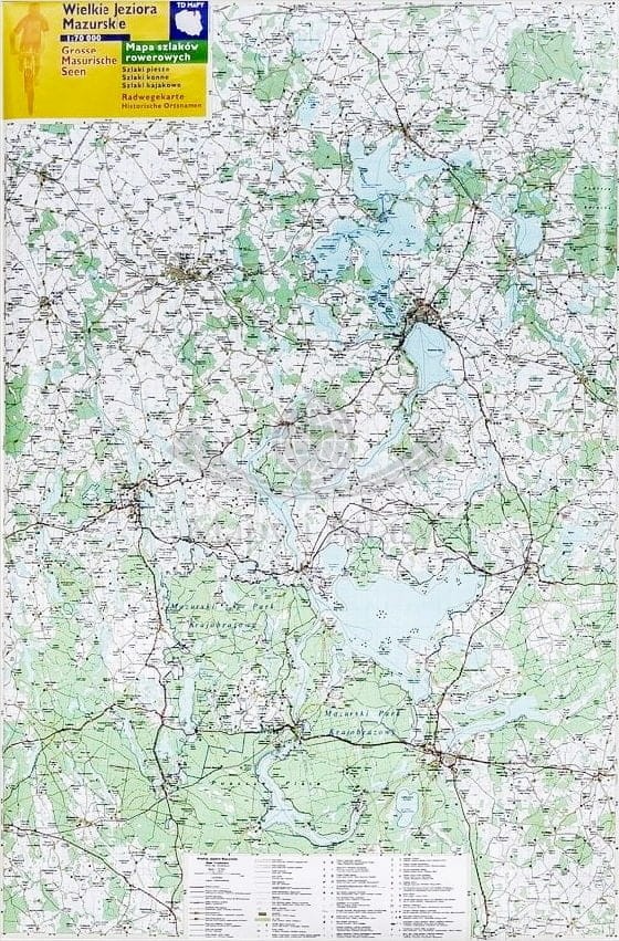 Mazury / Wielkie Jeziora Mazurskie. Arkusz, mapa