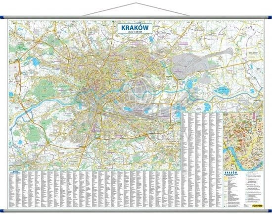 Kraków 1:20 500. Mapa ścienna / plan miasta wydawnictwa Compass
