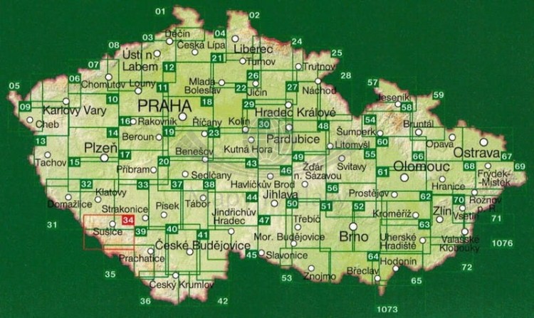 Szumawa / Sumava - Zeleznorudsko, Povydri, Churanov. Mapa turystyczna 34 wydawnictwa Shocart. Pozostałe publikacje
