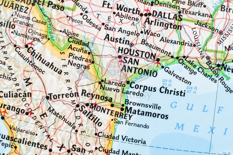 Ameryka Północna i Południowa 1:19 100 000. Mapa polityczna w wersji do wpinania. Wydawnictwo: National Geographic. Fragment 3