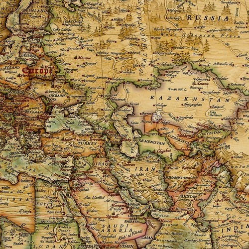 Świat Piratów. Mapa stylizowana. Wydawnictwo: Ray&Co. Fragment 12