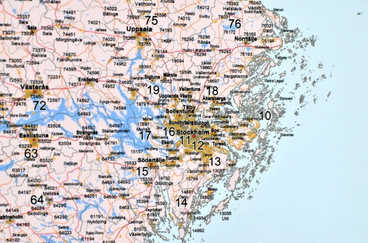 Skandynawia 1:1 700 000. Mapa kodowa do wpinania. Rama alu SLIM. Fragment 1