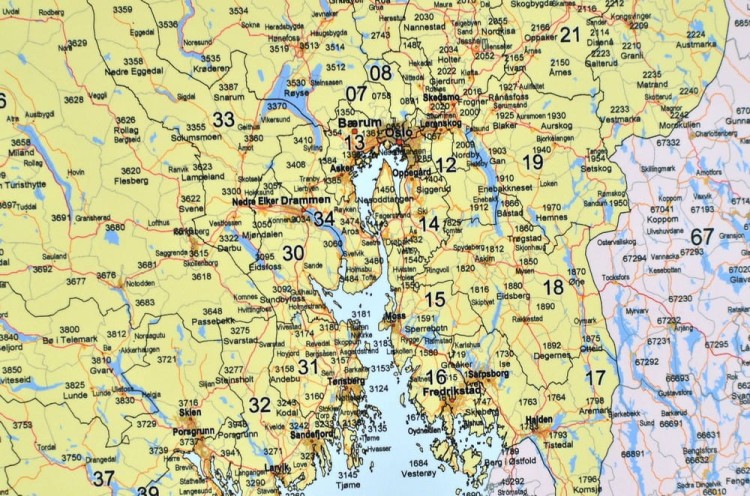 Skandynawia 1:1 700 000. Mapa kodowa do wpinania. Rama alu SLIM. Fragment 3