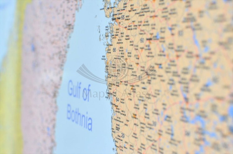 Skandynawia 1:1 700 000. Mapa kodowa magnetyczna. Rama alu SLIM. Fragment 6