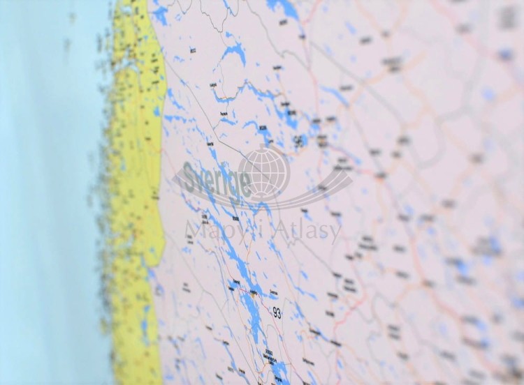 Skandynawia 1:1 700 000. Mapa kodowa magnetyczna. Rama alu SLIM. Fragment 7