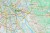 Okolice Warszawy / Warszawa i okolice. Mapa magnetyczna. Rama alu SLIM. Fragment 1