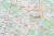 Okolice Warszawy / Warszawa i okolice. Mapa magnetyczna. Rama alu SLIM. Fragment 4